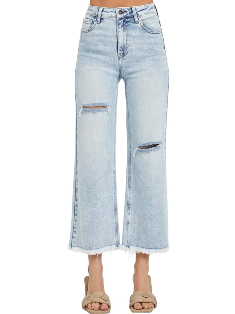 LULU Crop Wide Leg Jeans