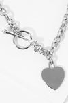 SYLVIA - Silver Heart Lock Necklace