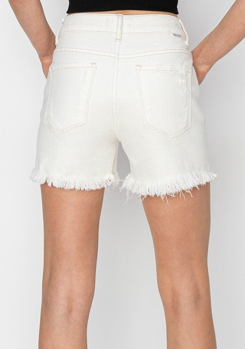 AMY -RISEN DENIM | HIGH RISE SHORTS