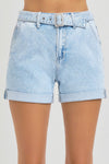 LILLY - RISEN DENIM | HIGH RISE ROLL UP SHORTS