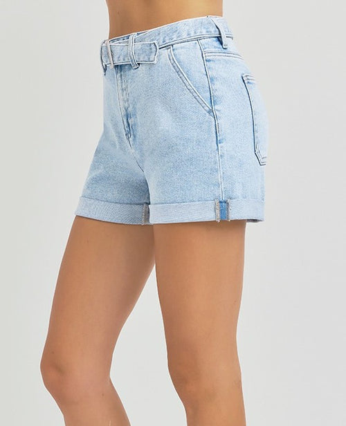LILLY - RISEN DENIM | HIGH RISE ROLL UP SHORTS