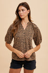 LEXI - LEOPARD ANIMAL PRINT KNIT TOP BLOUSE