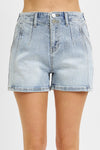 GRACIE -RISEN DENIM | HIGH RISE WESTERN STYLE SHORTS