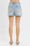 GRACIE -RISEN DENIM | HIGH RISE WESTERN STYLE SHORTS