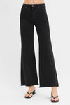 RACHEL - RISEN DENIM | TUMMY CONTROL HIGH RISE WIDE BLACK JEANS