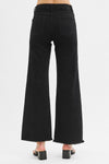 RACHEL - RISEN DENIM | TUMMY CONTROL HIGH RISE WIDE BLACK JEANS