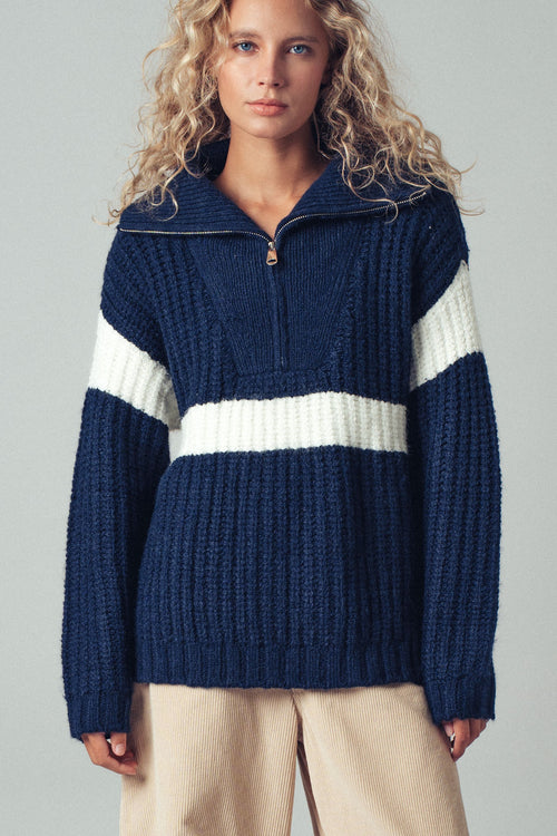 BAILEY - Chunky Half-Zip Sweater