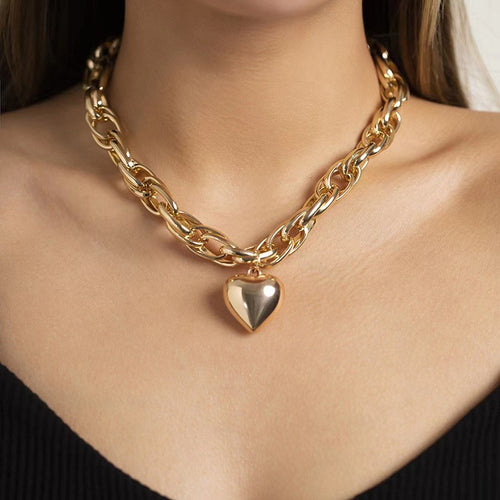 TAYLOR - Heart Statement Necklace