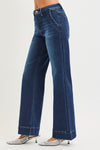 CARSEN - RISEN DENIM | Hi Rise Wide Leg Jeans w/Slant Pockets