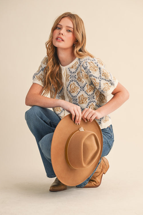 SKYE - Short Sleeve Cardigan Sweater