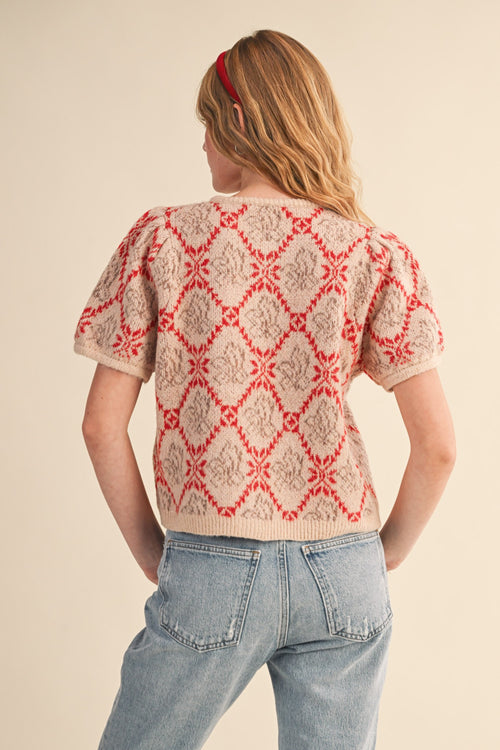 REMI - Short Sleeve Cardigan Sweater