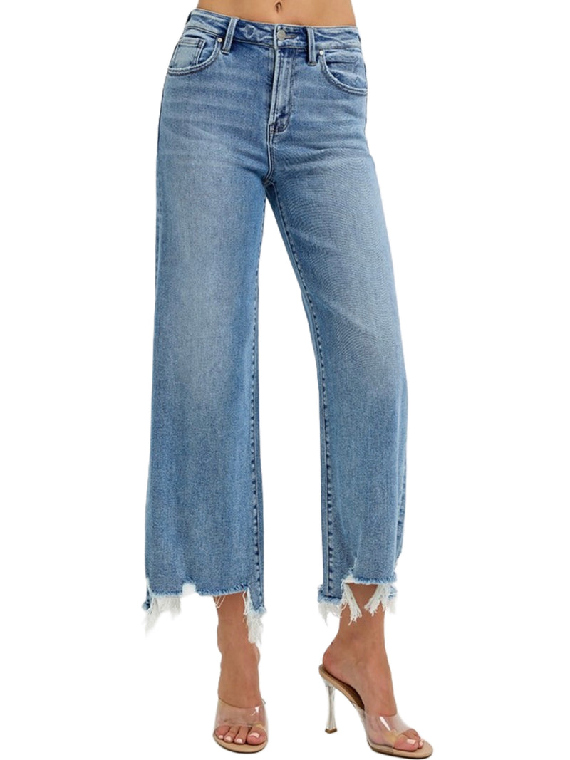 RUBY Crop Wide Step Hem Jeans