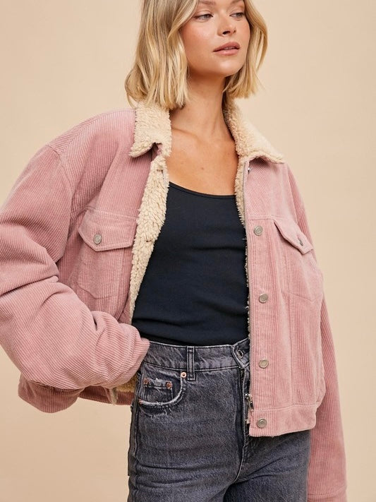 BETTY Shearling Corduroy Jacket