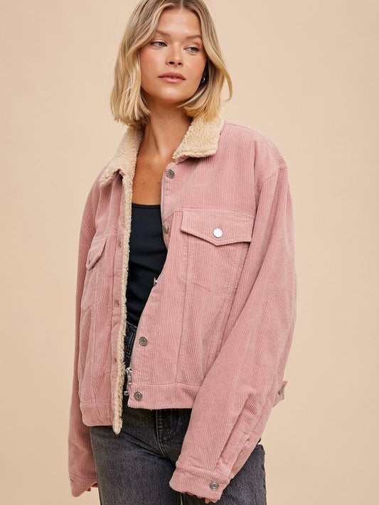 BETTY Shearling Corduroy Jacket