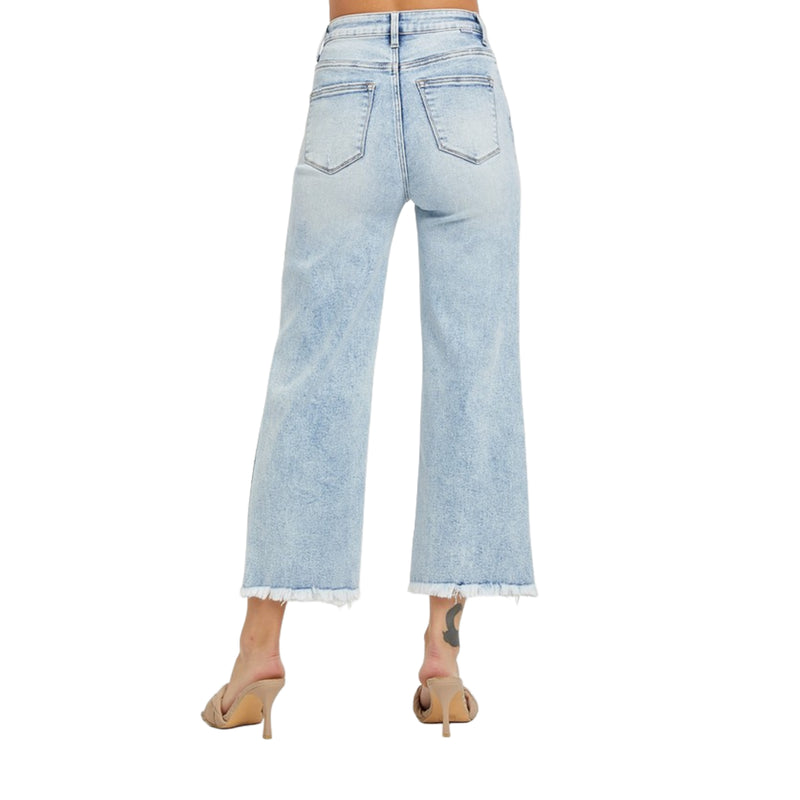 LULU Crop Wide Leg Jeans