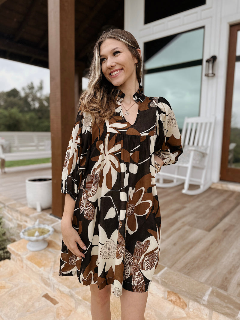 CAMI Camel Mix Dress