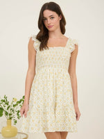 TRELLIS Mini Dress (yellow)