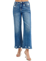 LENA High Rise Crop Wide Jeans