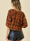 VERA Corduroy Plaid Top