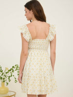 TRELLIS Mini Dress (yellow)