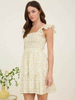 TRELLIS Mini Dress (yellow)