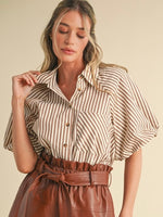 TILLY Button Down Top (Pecan)