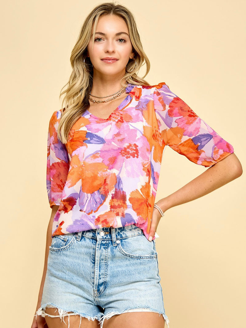 AUDREY Print Blouse