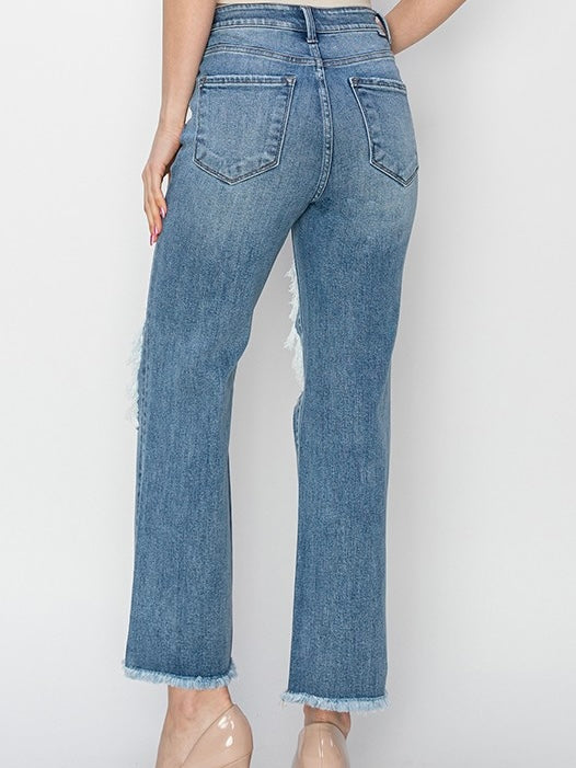 LENNY - HIGH RISE CROP STRAIGHT JEANS