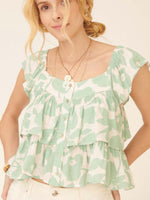 JUNE Floral Tiered Top