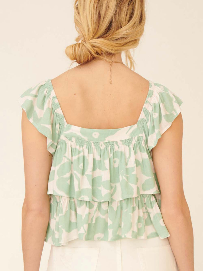 JUNE Floral Tiered Top