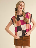 COLBIE Checkered Sweater Vest