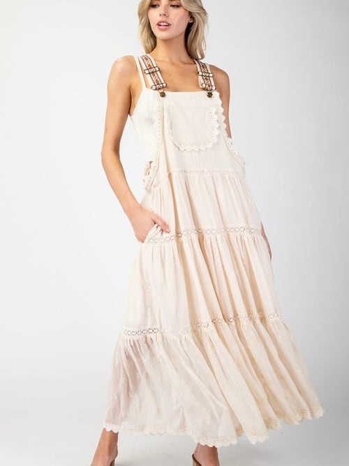 LACIE Tiered Overall Maxi Dress