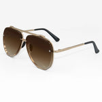 LUNA Faded Brown Topfoxx Sunglasses (TANGLE FREE)