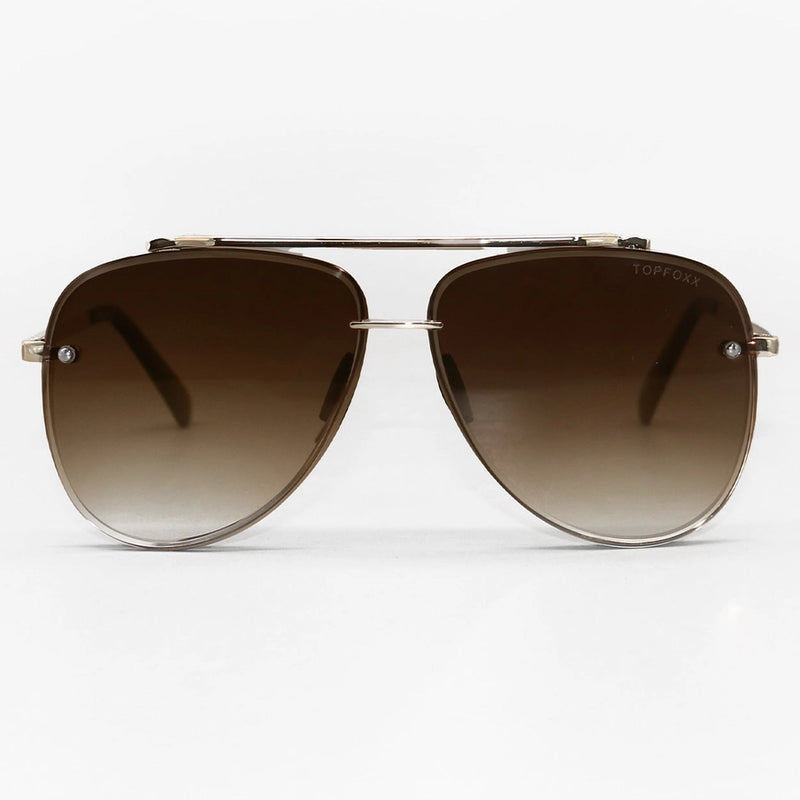 LUNA Faded Brown Topfoxx Sunglasses (TANGLE FREE)