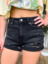 KARA Black Denim Shorts