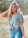 BELLE Button down Crop