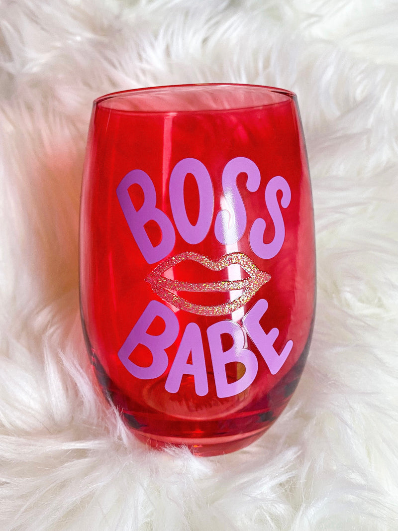 BOSS BABE Wine Glass