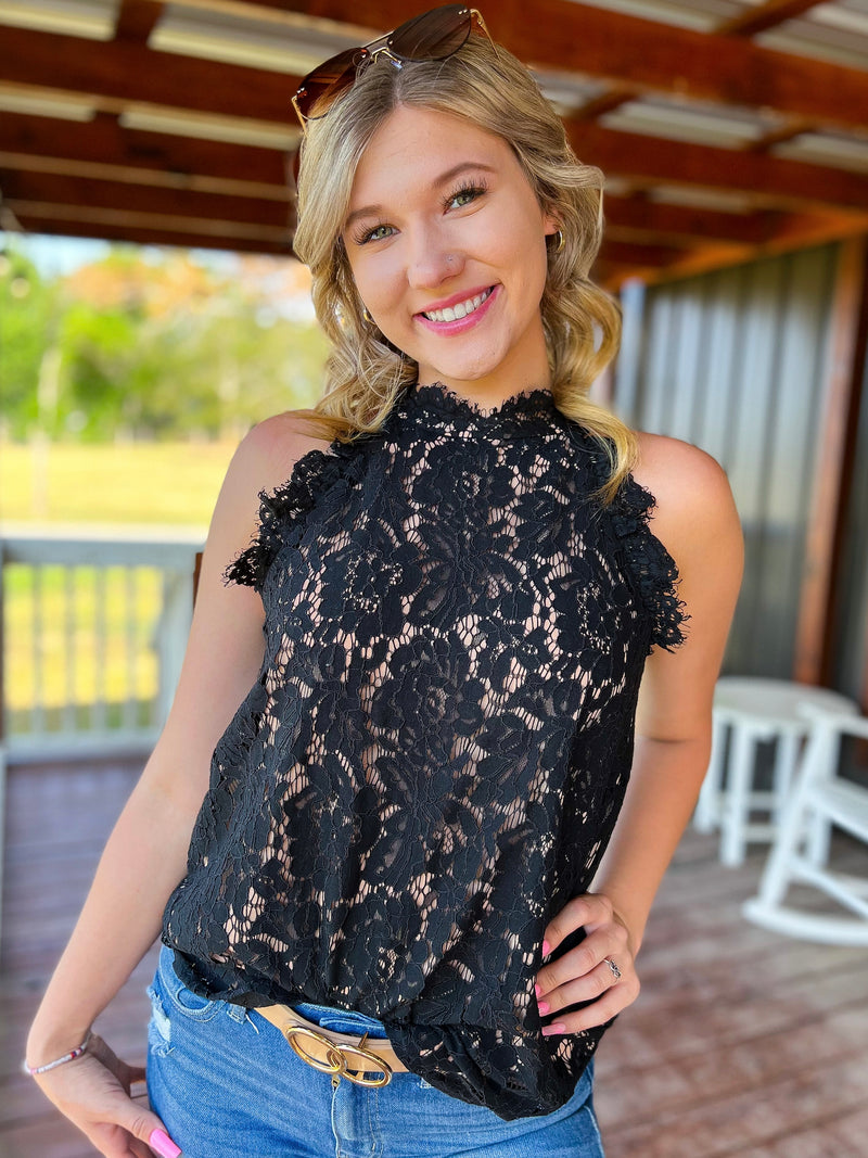 IRIS Lace Top – Red Feather Boutique