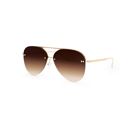 Meagan- Topfoxx Sunglasses (Narrow)  in Brown