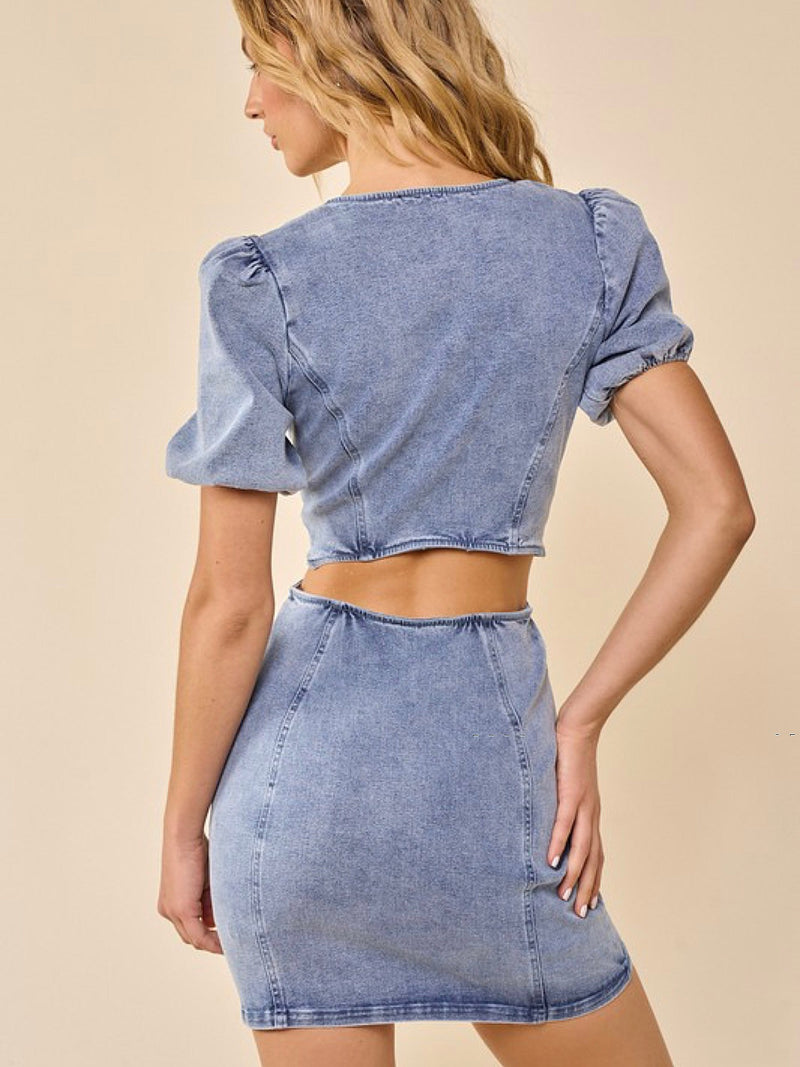 HARLOW Denim Mini Dress