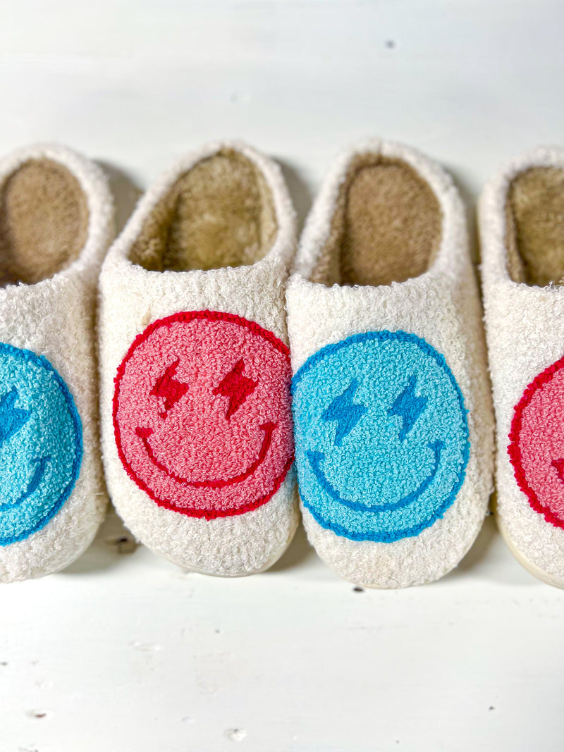 Lightning Smiley Slippers