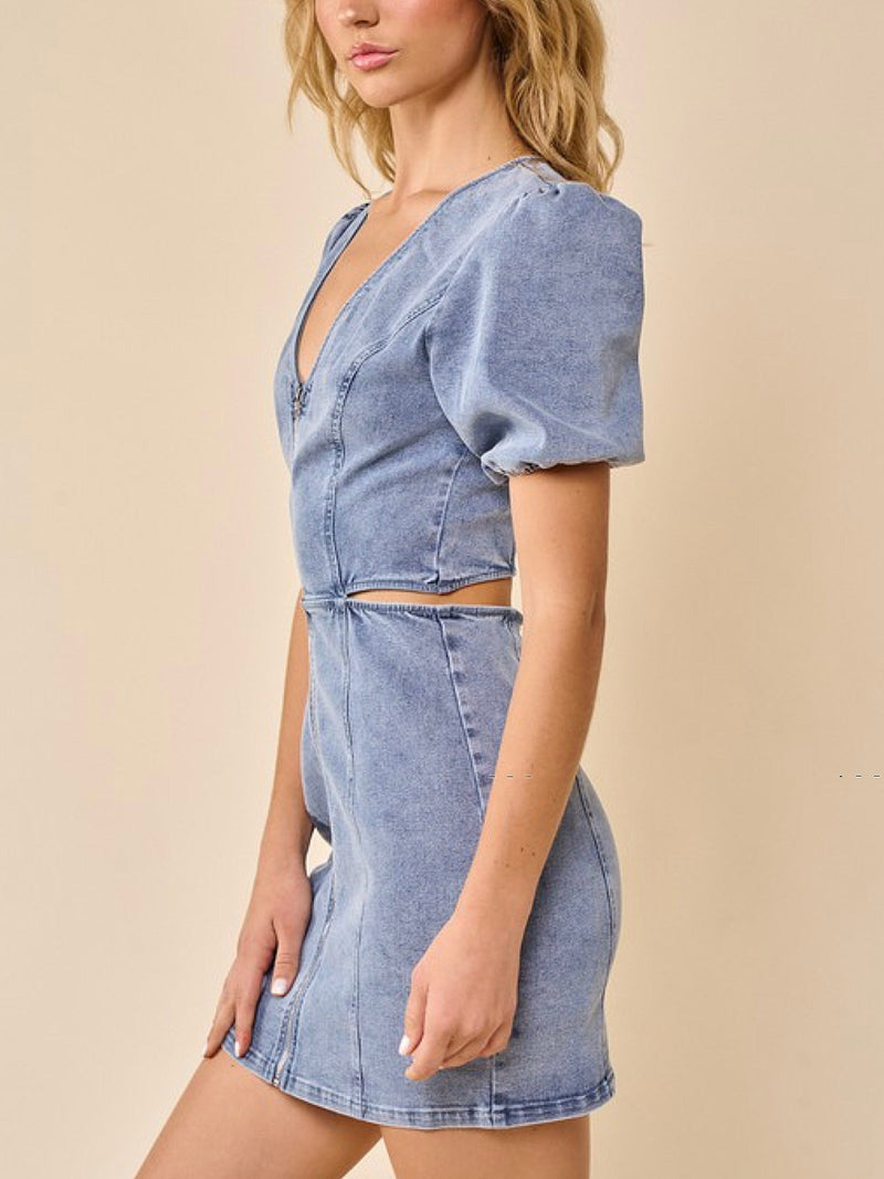 HARLOW Denim Mini Dress