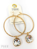 POSH drop hoop earring